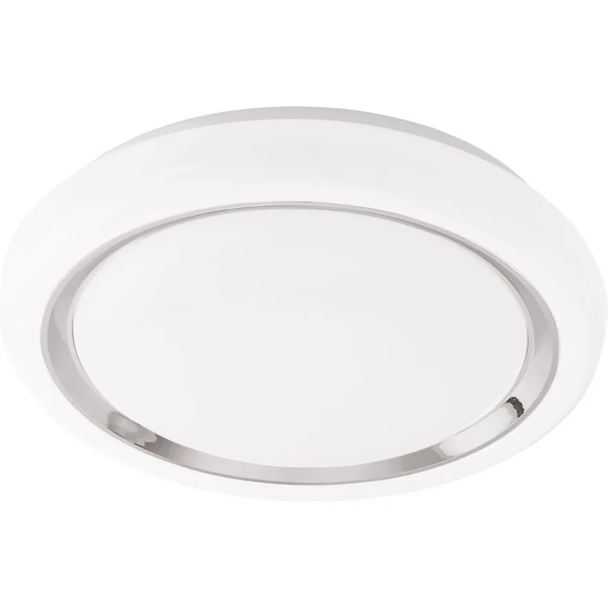 LED-plafondi Eglo Capasso, Ø340mm, valkoinen, kromi 96023