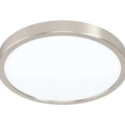 LED-Plafondi Eglo Fueva 5, 3000K, harjattu teräs, pyöreä, pinta-asennettava, vaihdettava LED, eri kokoja