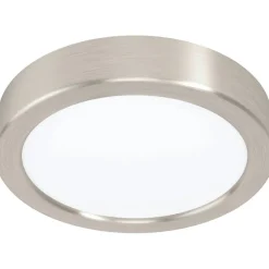 LED-Plafondi Eglo Fueva 5, 3000K, harjattu teräs, pyöreä, pinta-asennettava, vaihdettava LED, eri kokoja