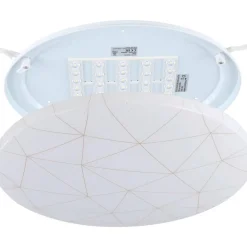 LED-Plafondi Eglo Rende, 19.5W, Ø38cm, valkoinen/kulta