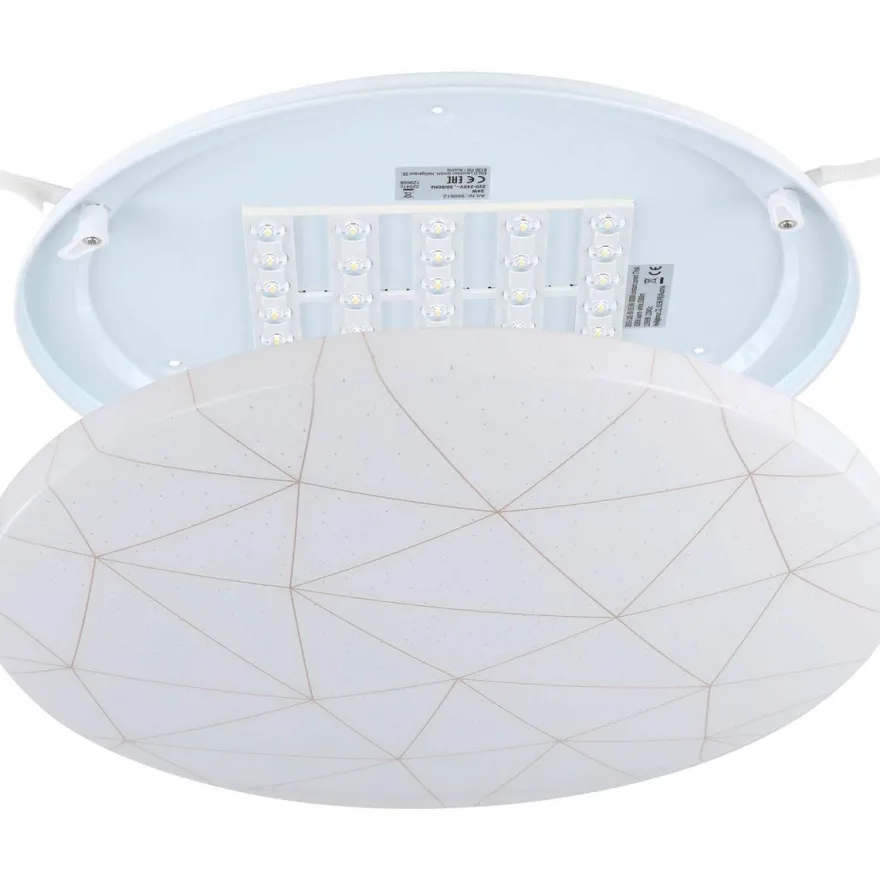 LED-Plafondi Eglo Rende, 19.5W, Ø38cm, valkoinen/kulta