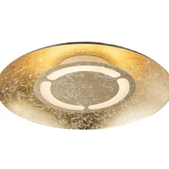 LED-plafondi Globo Tabea, Ø35cm, 12W, kulta