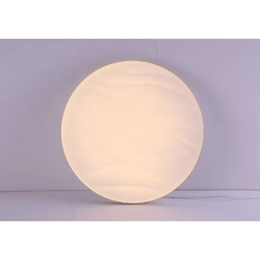 LED-plafondi Polux Desert, Ø38cm, 24W, himmennettävä, valkoinen