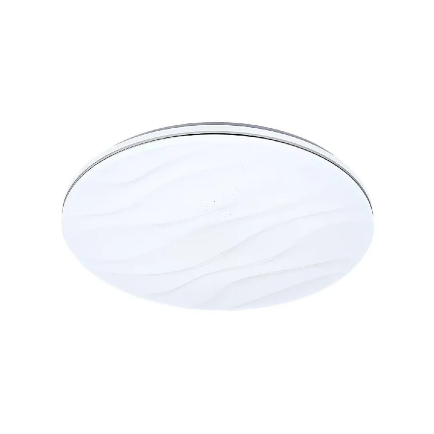 LED-plafondi Polux Desert, Ø38cm, 24W, himmennettävä, valkoinen