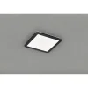 LED-plafondi Trio Camillus, 30x30 cm, mattamusta
