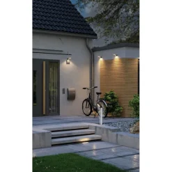 LED-pollarivalaisin aurinkokennolla Paulmann Soley, IP44, 3000K, liiketunnistin, antrasiitti