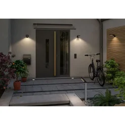 LED-pollarivalaisin aurinkokennolla Paulmann Soley, IP44, 3000K, liiketunnistin, antrasiitti