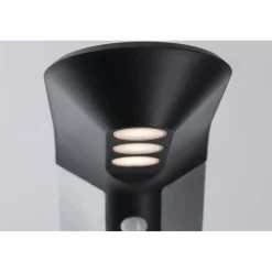 LED-pollarivalaisin aurinkokennolla Paulmann Soley, IP44, 3000K, liiketunnistin, antrasiitti