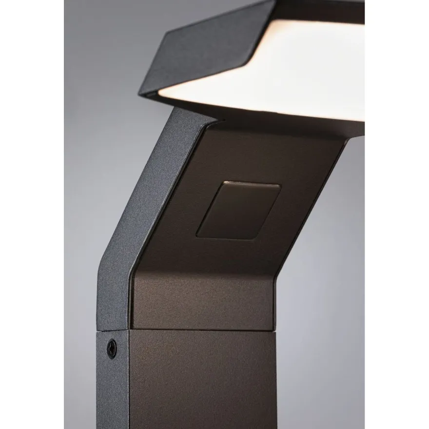 LED-pollarivalaisin liiketunnistimella Paulmann Zenera, 67cm, IP44, 2200-3000K, korroosionkestävä, antrasiitti