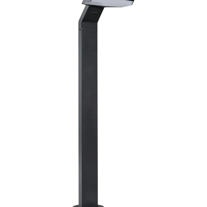 LED-pollarivalaisin liiketunnistimella Paulmann Zenera, 67cm, IP44, 2200-3000K, korroosionkestävä, antrasiitti
