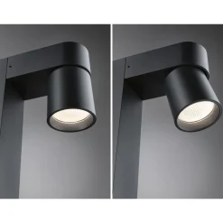 LED-pollarivalaisin Paulmann Kimu, IP44, 82.2cm, 2200K, antrasiitti