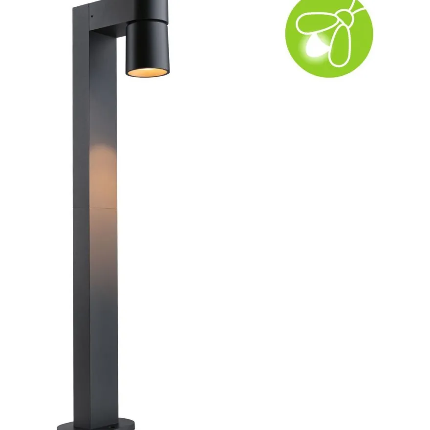 LED-pollarivalaisin Paulmann Kimu, IP44, 82.2cm, 2200K, antrasiitti