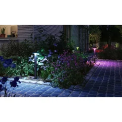 LED-pollarivalaisin Paulmann Plate, Smart Home Zigbee 3.0, IP44, 60cm, RGBW+, antrasiitti