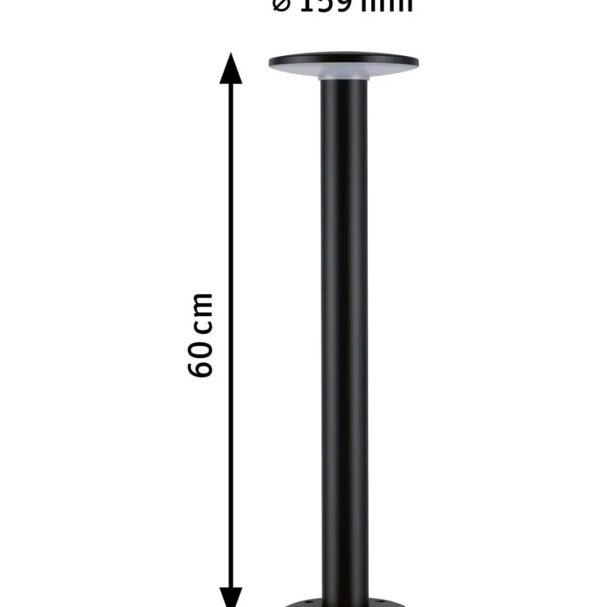 LED-pollarivalaisin Paulmann Plate, Smart Home Zigbee 3.0, IP44, 60cm, RGBW+, antrasiitti