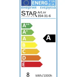 LED-polttimo Star Trading Industrial Vintage, E27, A165, 8W, 2000K himmennettävä, kulta