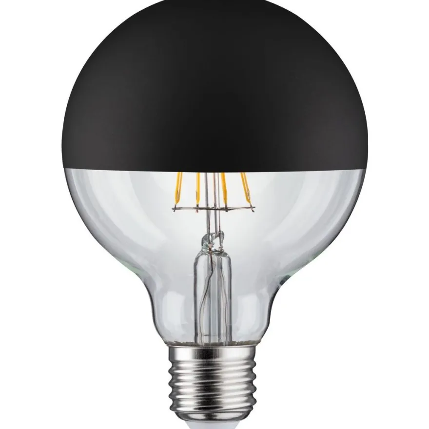 LED-pääpeililamppu Paulmann Modern Classic Edition Globe, E27, G95, 600lm, 6.5W, 2700K, himmennettävä, mattamusta