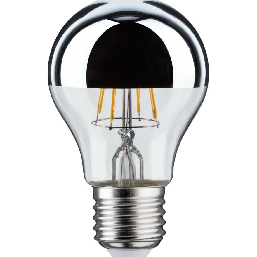 LED-pääpeililamppu Paulmann Modern Classic Edition Pear, E27, 580lm, 4.8W, 2700K, hopea