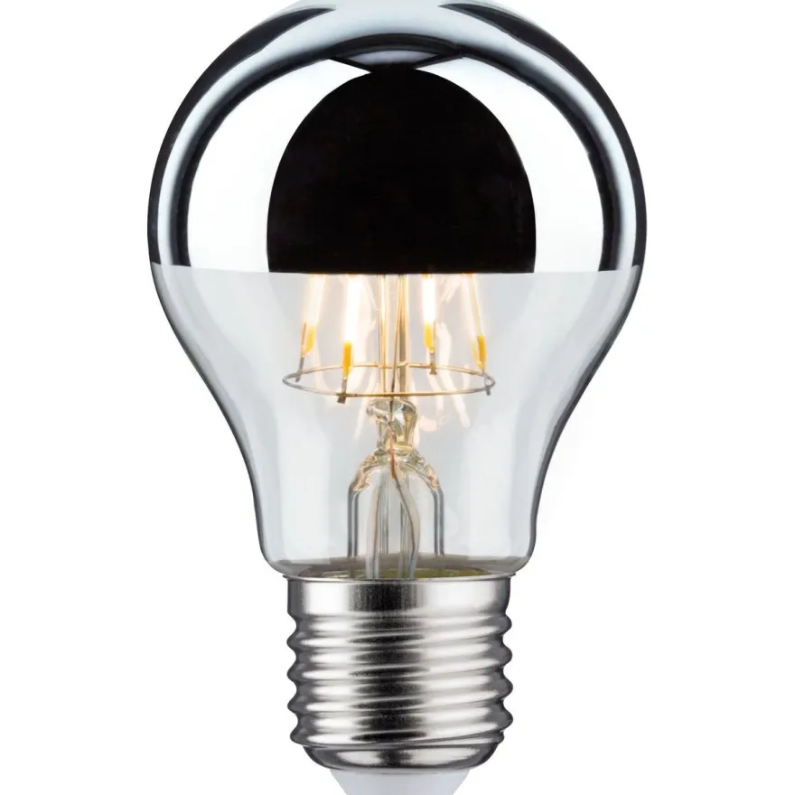 LED-pääpeililamppu Paulmann Modern Classic Edition Pear, E27, 580lm, 4.8W, 2700K, hopea