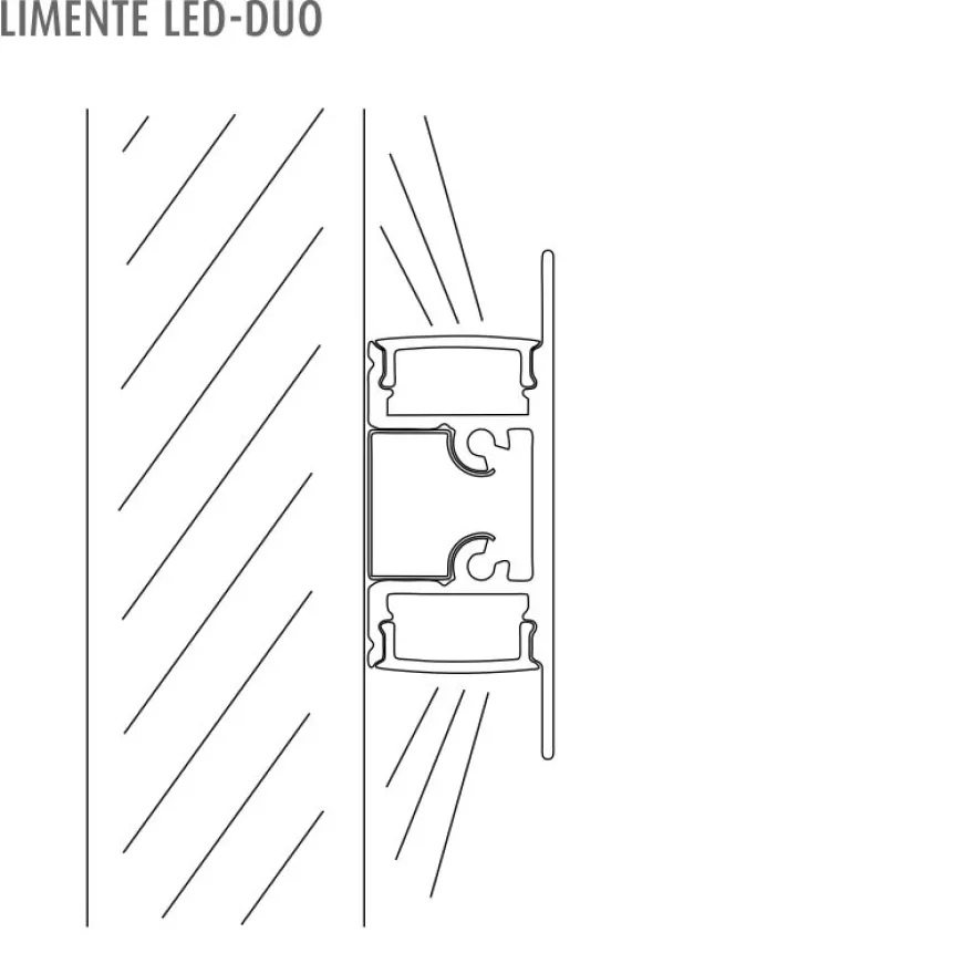 LED-profiili Limente LED-Duo 20 Lux, 3000K musta
