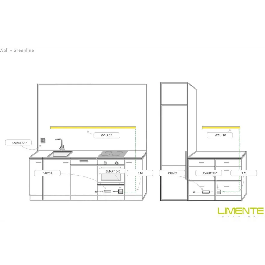 LED-profiili Limente LED-Wall 40 CCT, 2700-6000K, 4m, 29W, alumiini