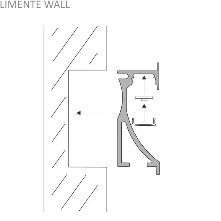 LED-profiili Limente LED-Wall 20, 4000K, 2m, 29W, alumiini