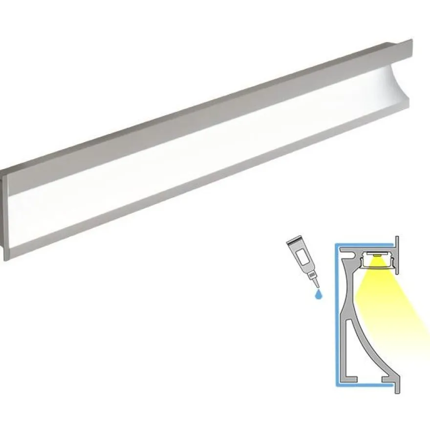 LED-profiili Limente LED-Wall 20, 4000K, 2m, 29W, alumiini