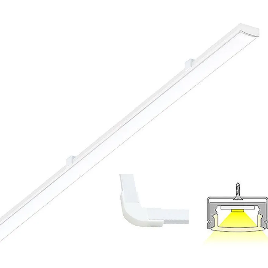 LED-profiili Limente Linea DOB 24V, eri vaihtoehtoja