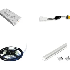 LED-profiilivalaisinsarja Savo Tudo 4000K, eri vaihtoehtoja