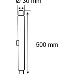 LED-putki Paulmann Tube, S14s, 500mm, 800lm, 8W, 2700K, himmennettävä, satiini