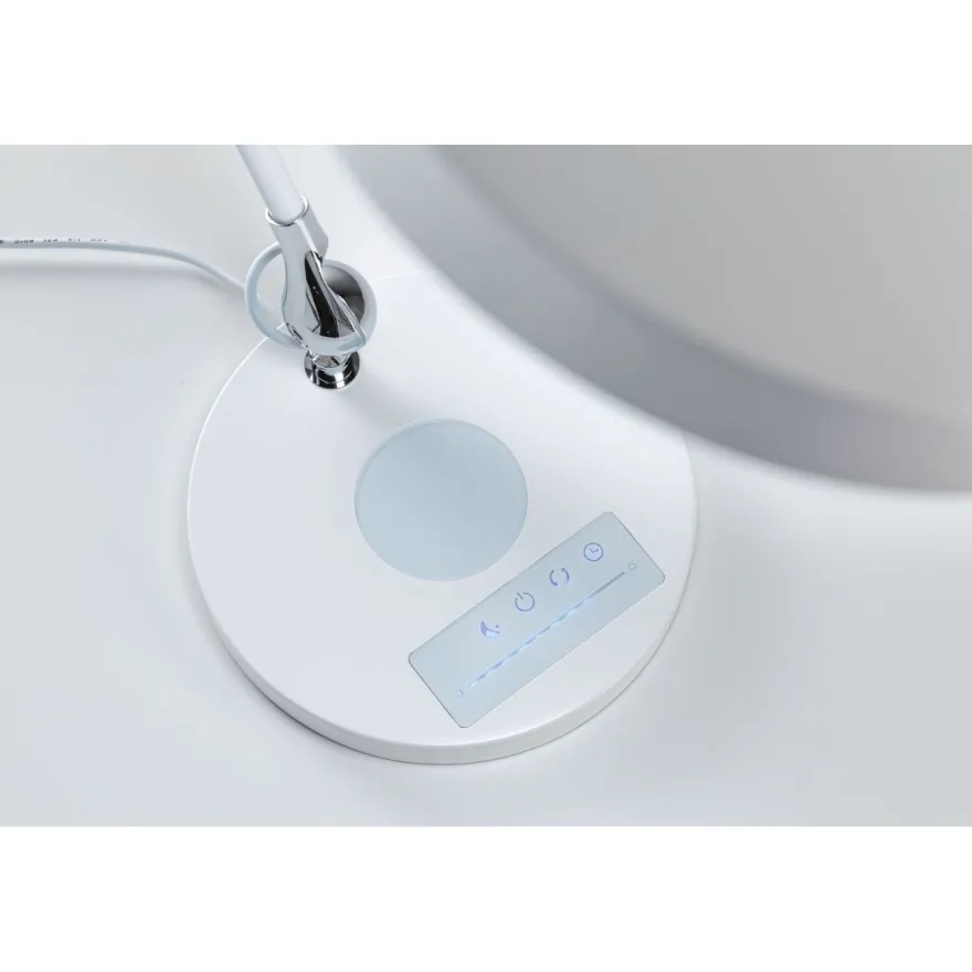 LED-pöytävalaisin Paulmann Numis Qi, 1000lm, 11W, himmennettävä, säädettävä värilämpötila, valkoinen