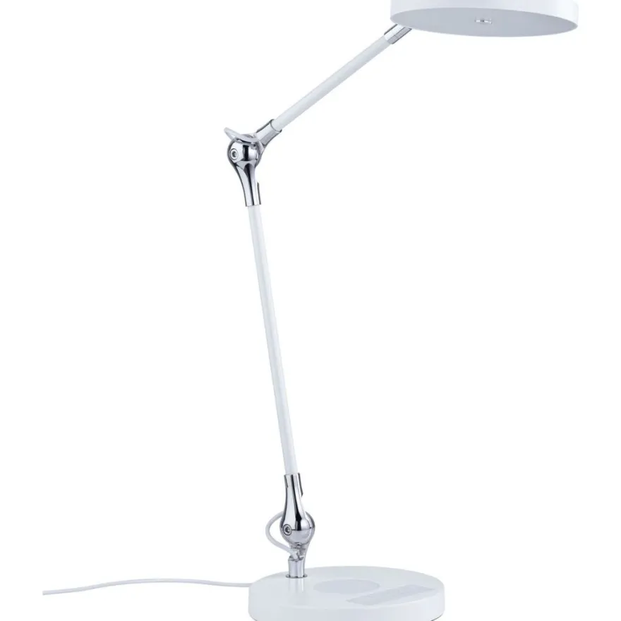 LED-pöytävalaisin Paulmann Numis Qi, 1000lm, 11W, himmennettävä, säädettävä värilämpötila, valkoinen