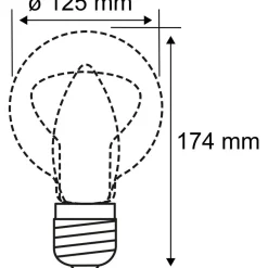 LED-rengaspeililamppu Paulmann Modern Classic Edition Globe, E27, 640lm, 6.5W, 2700K, himmennettävä, hopea