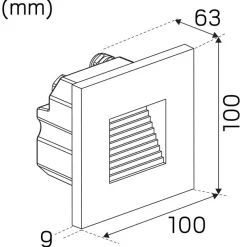 LED-seinävalaisin Hide-a-lite Indicate Multi antrasiitti