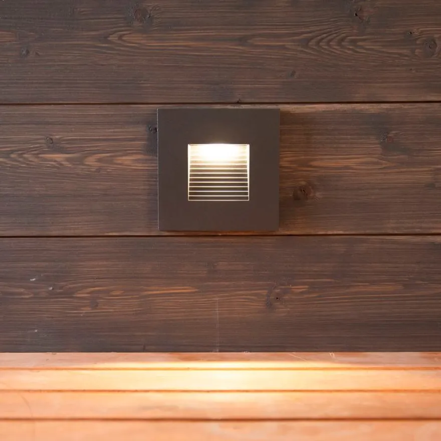 LED-seinävalaisin Hide-a-lite Indicate Multi antrasiitti