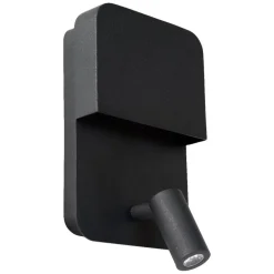 LED-seinävalaisin Lucide Boxer, 2x5W, musta
