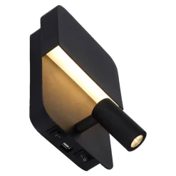 LED-seinävalaisin Lucide Boxer, 2x5W, musta