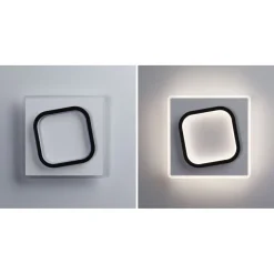 LED-seinävalaisin Paulmann 2Form 24x24cm 4000K 1600lm/1125lm 13/9W valkoinen/musta