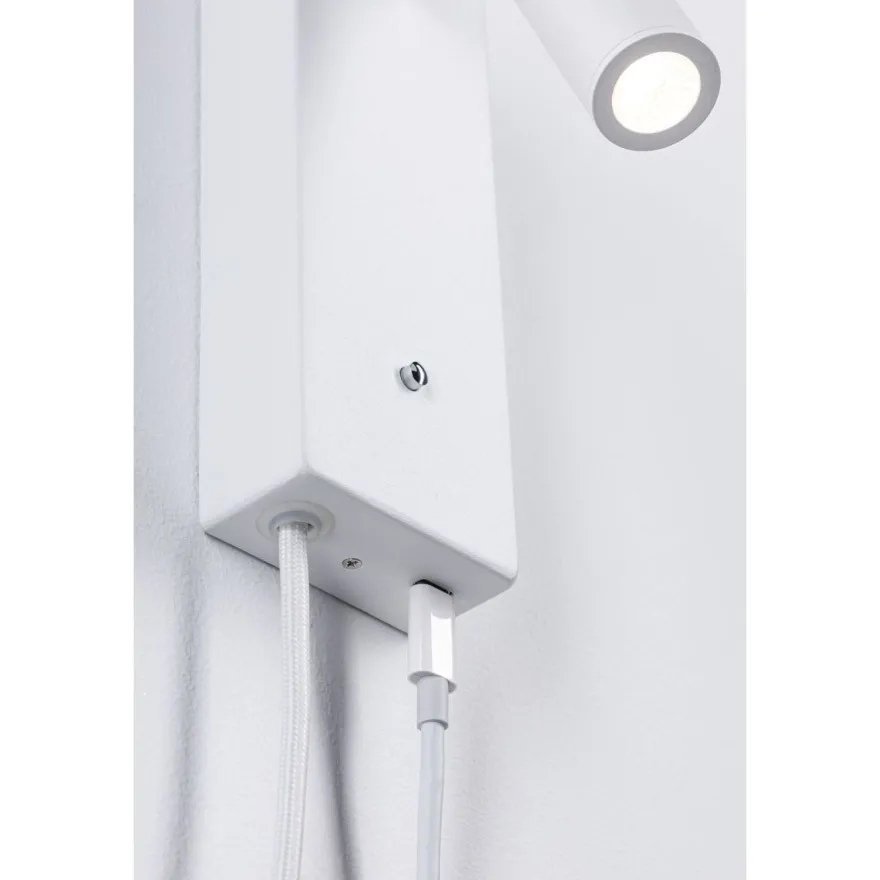 LED-seinävalaisin Paulmann Hulda, Hulda, USB C, 3000K, 130lm, 2.5W, himmennettävä, eri värejä