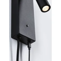 LED-seinävalaisin Paulmann Hulda, Hulda, USB C, 3000K, 130lm, 2.5W, himmennettävä, eri värejä