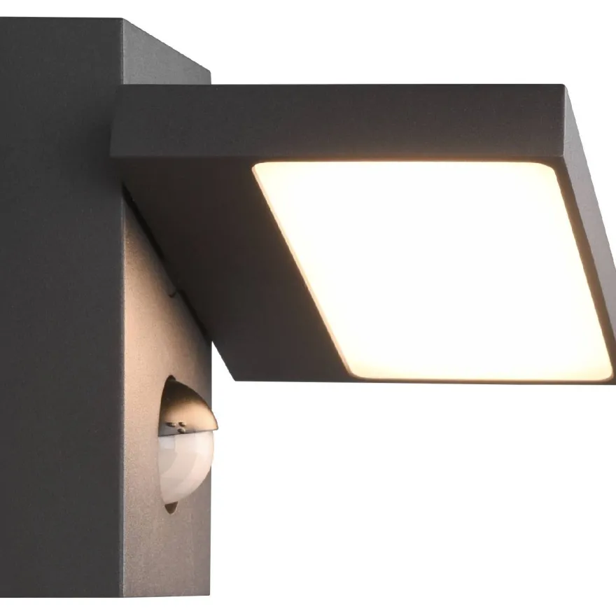 LED-seinävalaisin Trio Horton, liiketunnistimella, antrasiitti