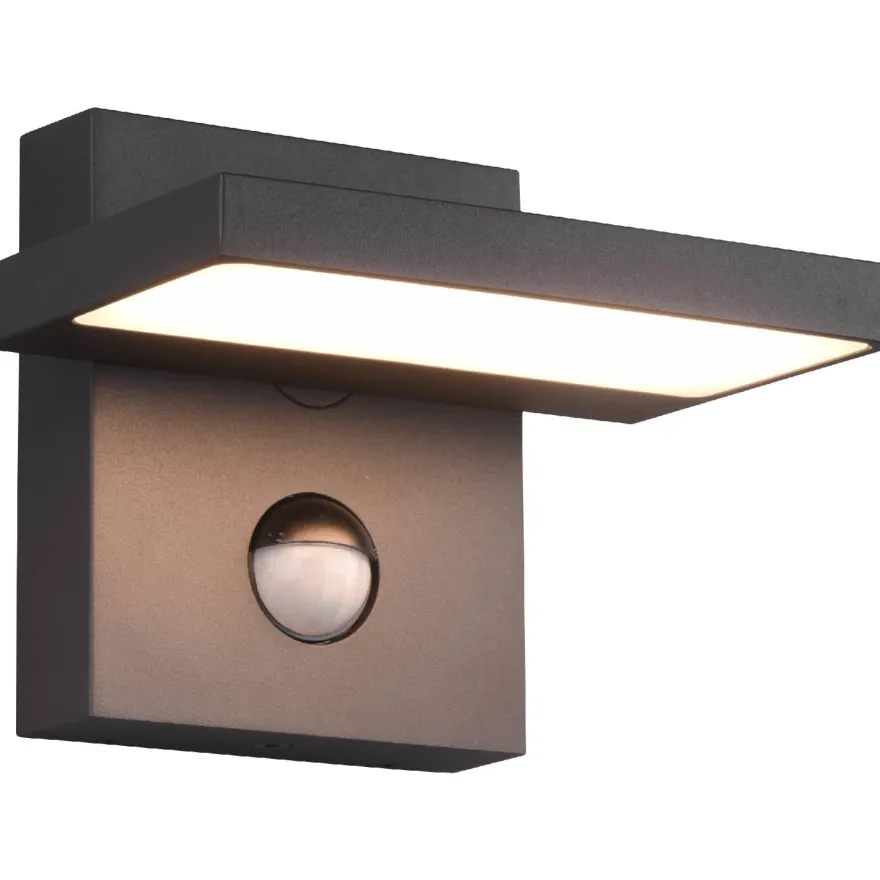 LED-seinävalaisin Trio Horton, liiketunnistimella, antrasiitti