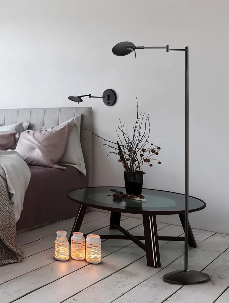 LED-seinävalaisin Trio Kazan Ø140x550 mm mattamusta