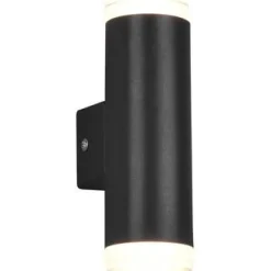 LED-seinävalaisin Trio Ray H2O, 2-osainen, IP44, 3000K, mattamusta