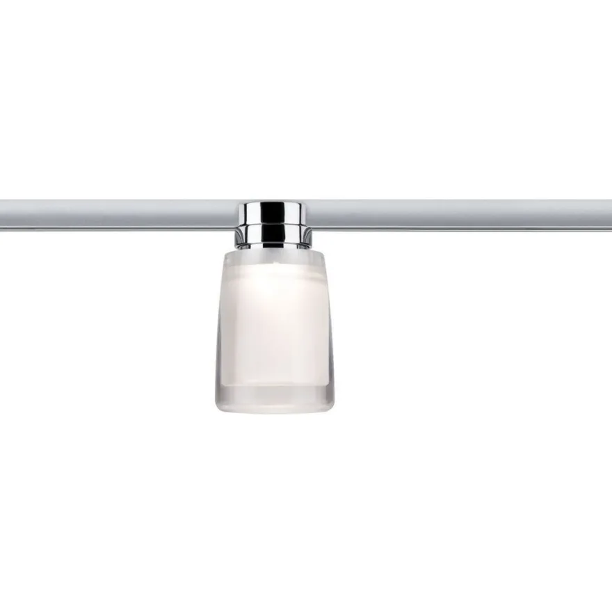 LED-spottivalaisin kiskoon Paulmann URail Safira, 2700K, himmennettävä, kromi