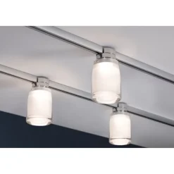 LED-spottivalaisin kiskoon Paulmann URail Safira, 2700K, himmennettävä, kromi