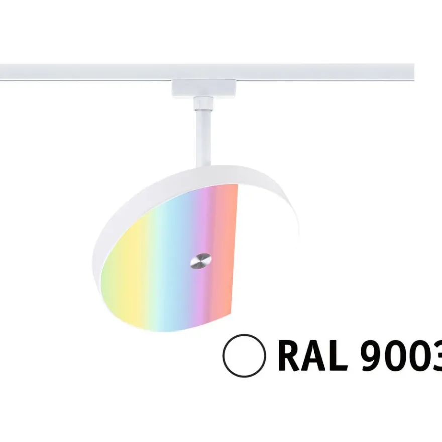 LED-spottivalaisin kiskoon Paulmann URail Smart Home Zigbee 3.0 Hildor, Ø18cm, 500lm, 7.5W, RGBW+, himmennettävä, 230V