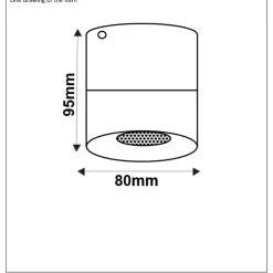 LED-spottivalaisin Lucide Bodi, GU10, musta