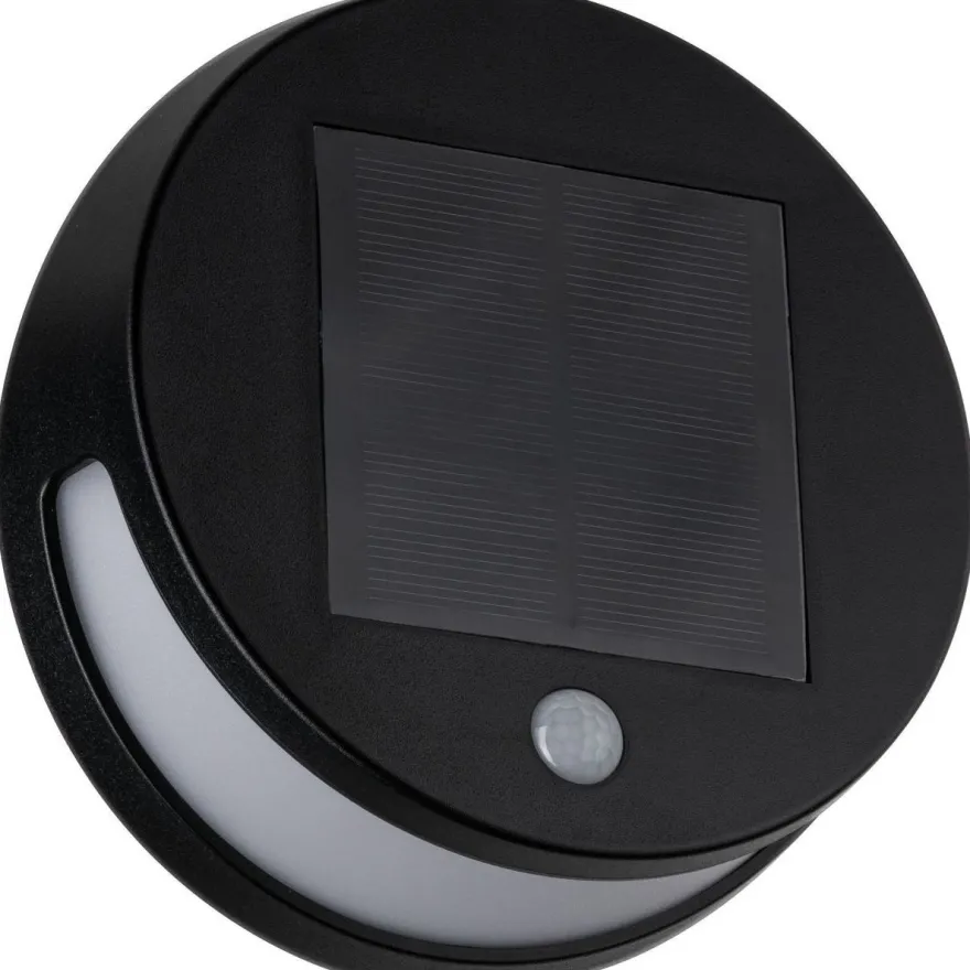 LED-ulkoseinävalaisin aurinkokennolla Paulmann Helena, IP44, 3000K, liiketunnistin, antrasiitti