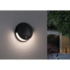 LED-ulkoseinävalaisin aurinkokennolla Paulmann Helena, IP44, 3000K, liiketunnistin, antrasiitti