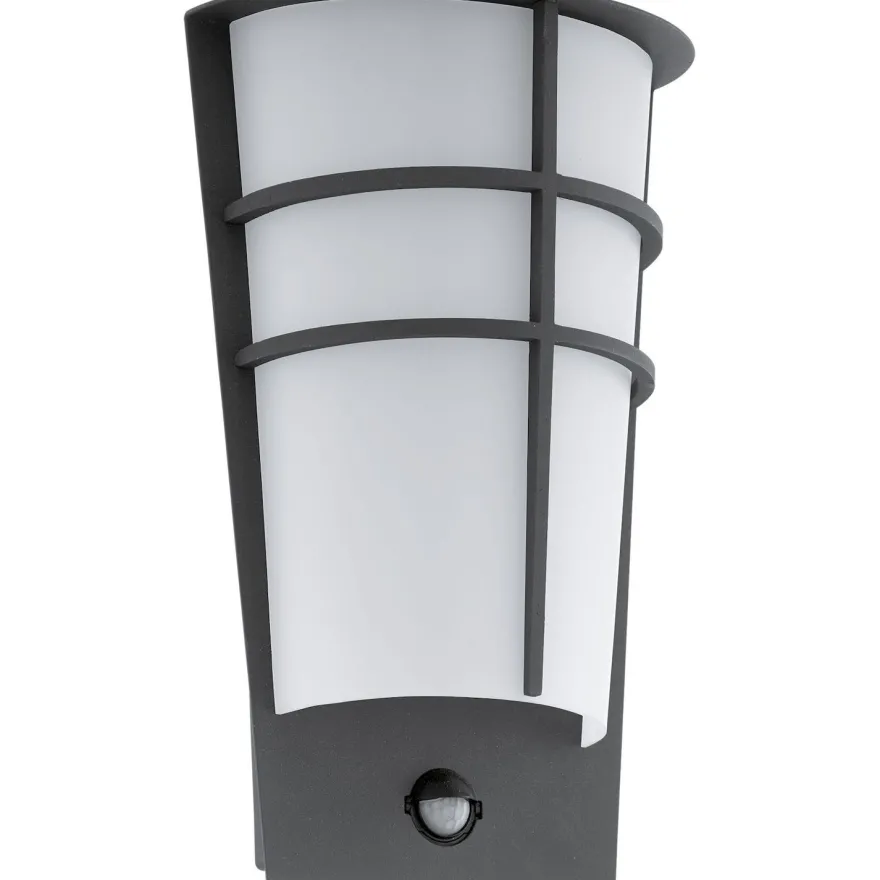 LED-ulkoseinävalaisin Eglo Breganzo, liiketunnistimella, antrasiitti